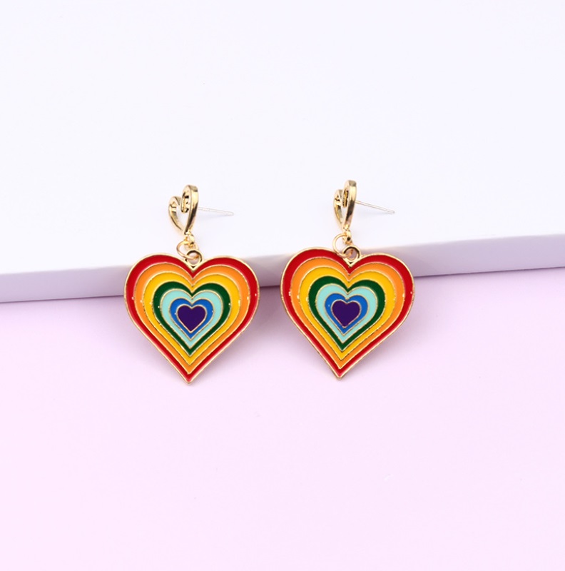 Rainbow LOVE LGBT Earrings